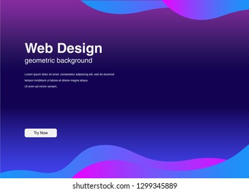 Minimal geometric background Dynamic shapes composition for landing page