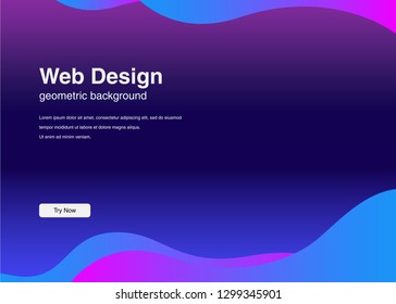 Minimal geometric background Dynamic shapes composition for landing page
