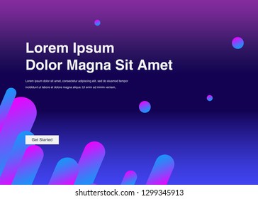 Minimal geometric background Dynamic shapes composition for landing page