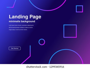 Minimal geometric background Dynamic shapes composition for landing page