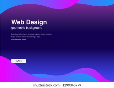 Minimal geometric background Dynamic shapes composition for landing page