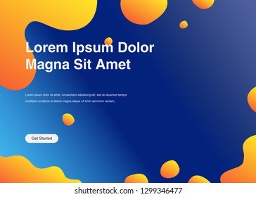 Minimal geometric background Dynamic shapes composition for landing page