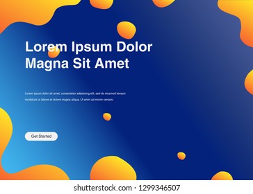 Minimal geometric background Dynamic shapes composition for landing page