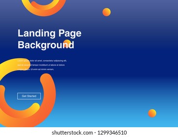 Minimal geometric background Dynamic shapes composition for landing page