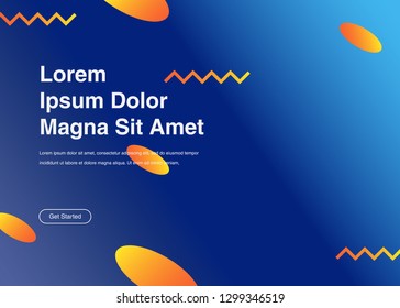 Minimal geometric background Dynamic shapes composition for landing page