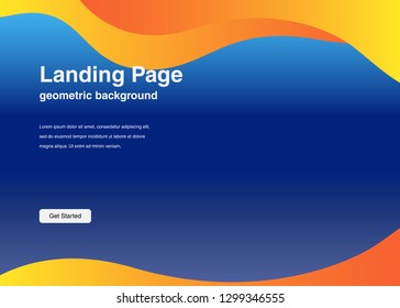 Minimal geometric background Dynamic shapes composition for landing page
