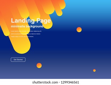 Minimal geometric background Dynamic shapes composition for landing page
