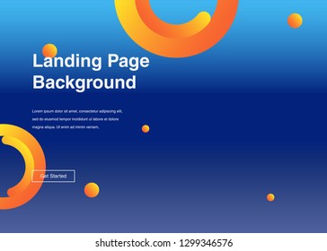 Minimal geometric background Dynamic shapes composition for landing page