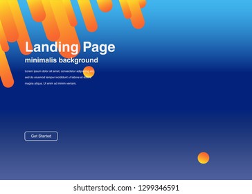 Minimal geometric background Dynamic shapes composition for landing page