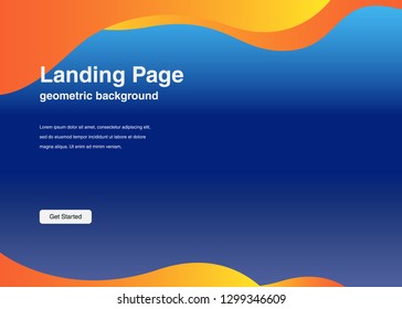 Minimal geometric background Dynamic shapes composition for landing page