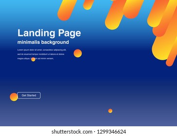 Minimal geometric background Dynamic shapes composition for landing page