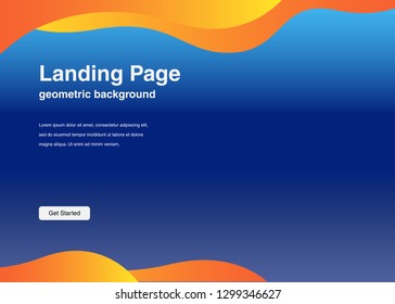 Minimal geometric background Dynamic shapes composition for landing page