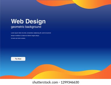 Minimal geometric background Dynamic shapes composition for landing page