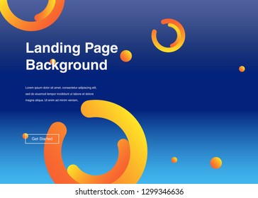 Minimal geometric background Dynamic shapes composition for landing page