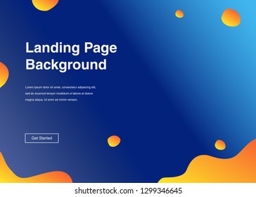 Minimal geometric background Dynamic shapes composition for landing page