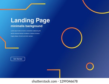 Minimal geometric background Dynamic shapes composition for landing page