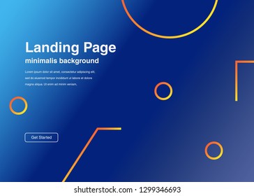 Minimal geometric background Dynamic shapes composition for landing page