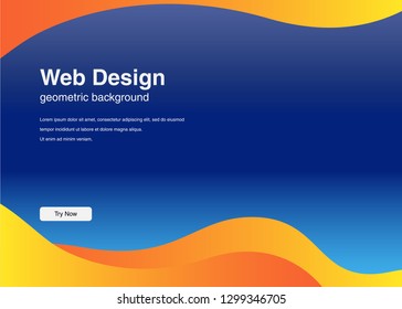 Minimal geometric background Dynamic shapes composition for landing page
