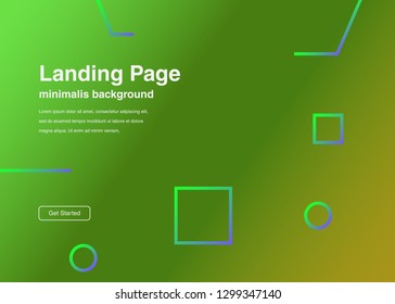 Minimal geometric background Dynamic shapes composition for landing page