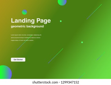 Minimal geometric background Dynamic shapes composition for landing page