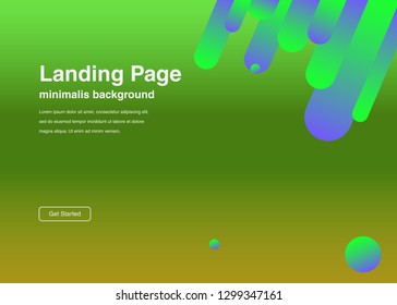 Minimal geometric background Dynamic shapes composition for landing page