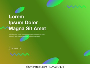 Minimal geometric background Dynamic shapes composition for landing page