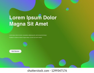 Minimal geometric background Dynamic shapes composition for landing page