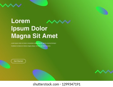 Minimal geometric background Dynamic shapes composition for landing page
