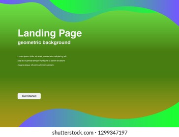 Minimal geometric background Dynamic shapes composition for landing page