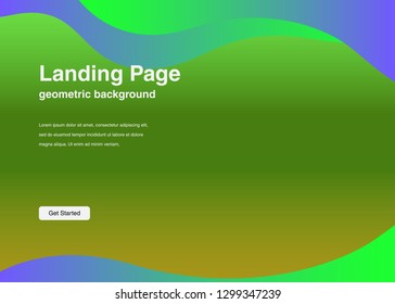 Minimal geometric background Dynamic shapes composition for landing page