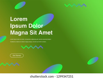 Minimal geometric background Dynamic shapes composition for landing page