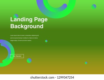 Minimal geometric background Dynamic shapes composition for landing page