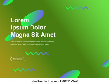 Minimal geometric background Dynamic shapes composition for landing page