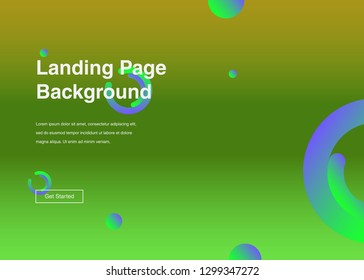 Minimal geometric background Dynamic shapes composition for landing page