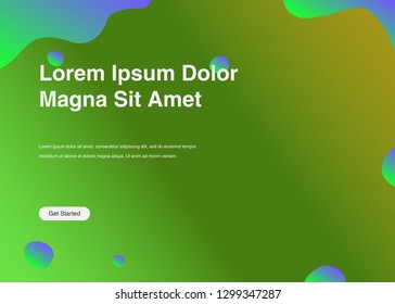 Minimal geometric background Dynamic shapes composition for landing page