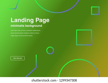Minimal geometric background Dynamic shapes composition for landing page