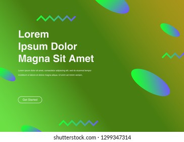 Minimal geometric background Dynamic shapes composition for landing page