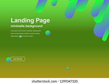 Minimal geometric background Dynamic shapes composition for landing page