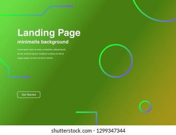 Minimal geometric background Dynamic shapes composition for landing page