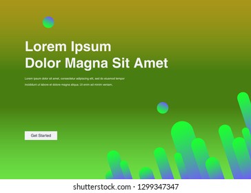 Minimal geometric background Dynamic shapes composition for landing page