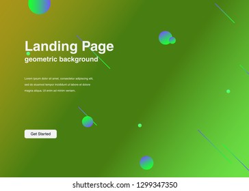 Minimal geometric background Dynamic shapes composition for landing page