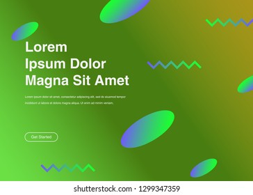 Minimal geometric background Dynamic shapes composition for landing page