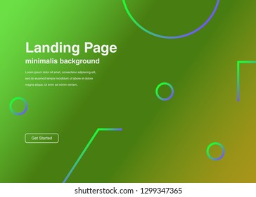 Minimal geometric background Dynamic shapes composition for landing page