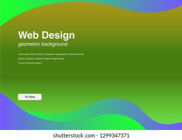 Minimal geometric background Dynamic shapes composition for landing page