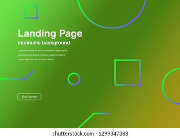 Minimal geometric background Dynamic shapes composition for landing page