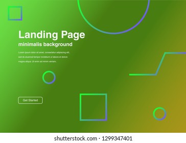 Minimal geometric background Dynamic shapes composition for landing page