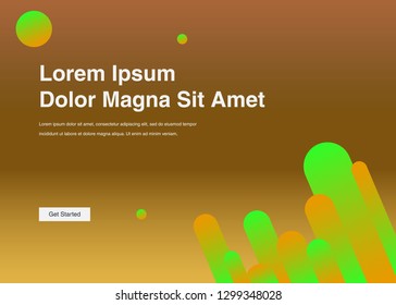 Minimal geometric background Dynamic shapes composition for landing page