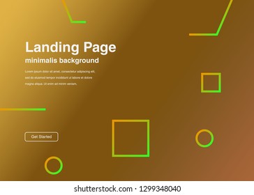 Minimal geometric background Dynamic shapes composition for landing page