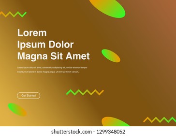 Minimal geometric background Dynamic shapes composition for landing page