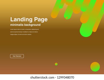 Minimal geometric background Dynamic shapes composition for landing page